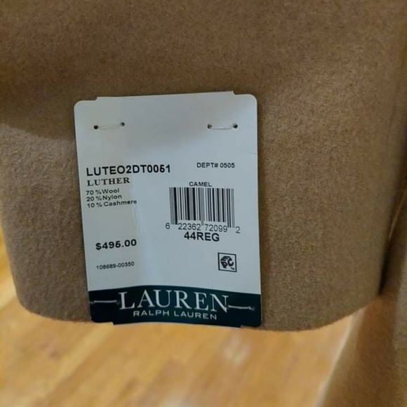 Lauren Men's wool blend coat in Cognac 44R $249 - Picture 4 of 4